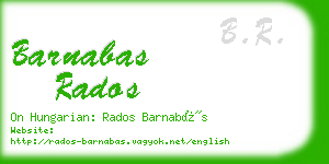 barnabas rados business card